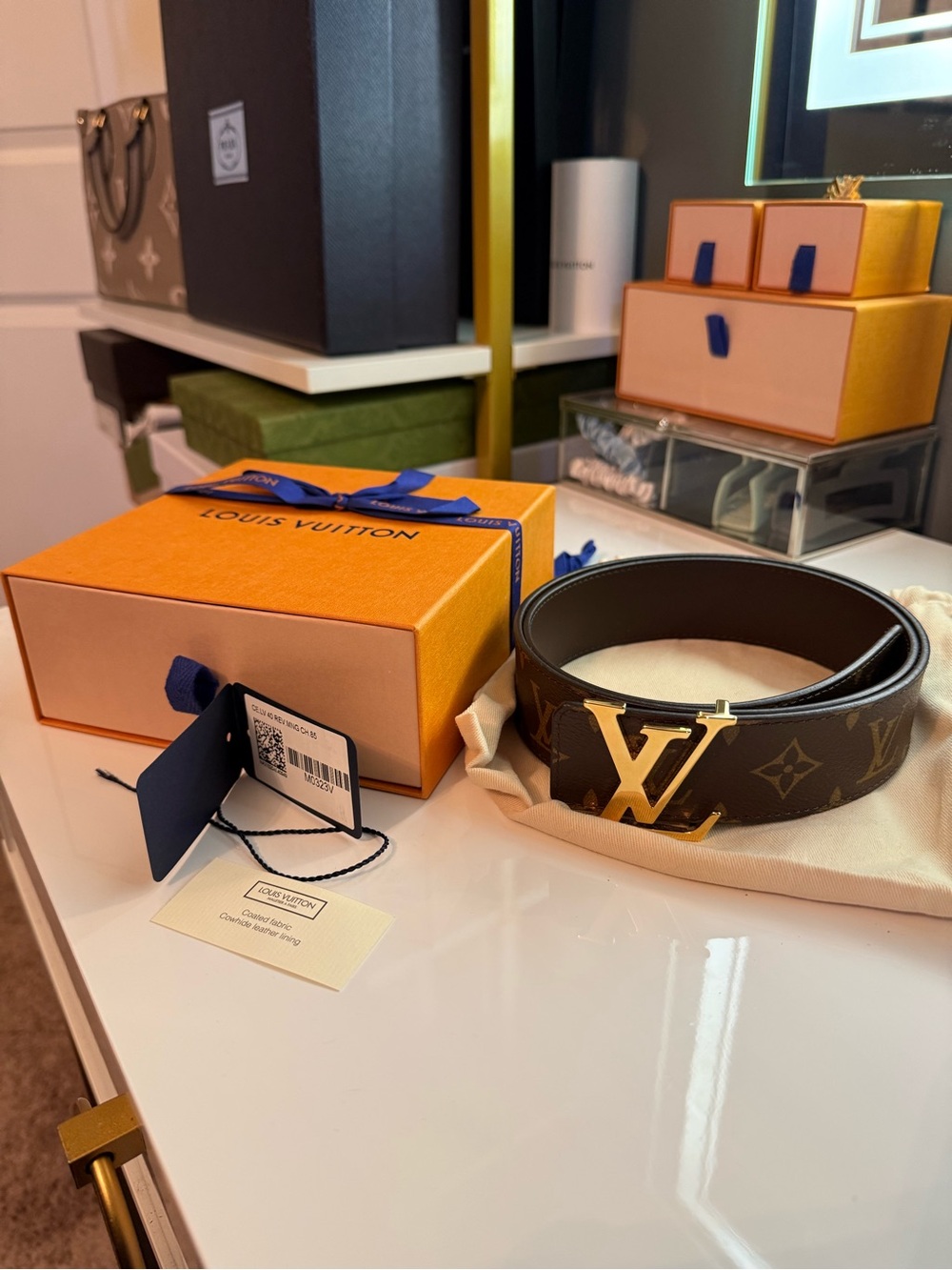 ✨ New Authentic Louis Vuitton Brown Monogram Belt ✨